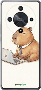 Силиконовый чехол 'Funny Capybara CEO Working' для Huawei Honor X9b 5G изображение 1