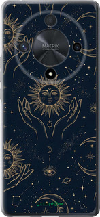 Силиконовый чехол Celestial Harmony: Sun & Moon Gold Mystic Pattern для Huawei Honor Magic6 Lite - 6778u-3685 изображение 