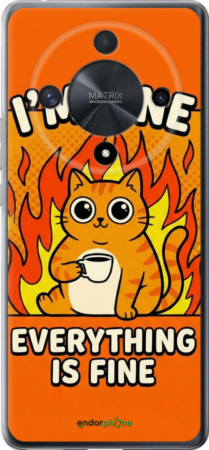 Силиконовый чехол Funny Cat для Huawei Honor X9b 5G - 6786u-3787 изображение 