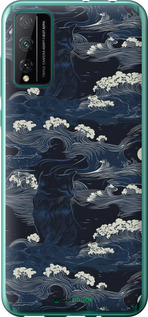 Силиконовый чехол Морская тематика в стиле арт-деко для Huawei Honor Play 4T Pro - 6520u-1914 изображение 