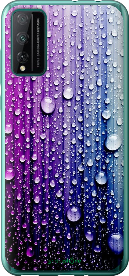 

Силіконовий чохол "Краплини води" для Huawei Honor Play 4T Pro, Синій