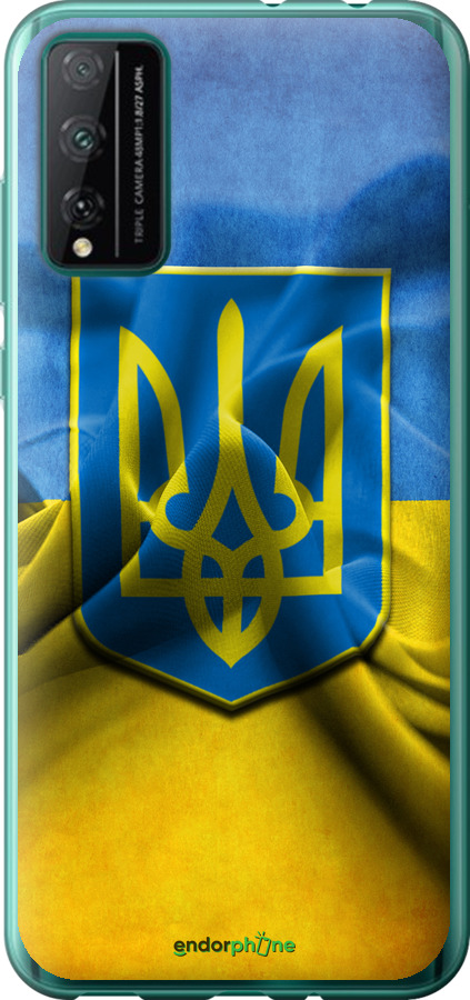 

Силіконовий чохол "Прапор та герб України" для Huawei Honor Play 4T Pro, Блакитний