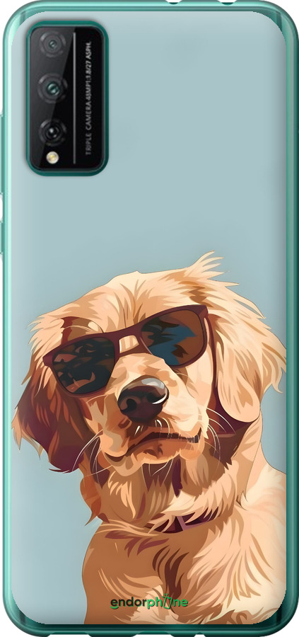 Силиконовый чехол Пес в очках для Huawei Honor Play 4T Pro - 6381u-1914 изображение 