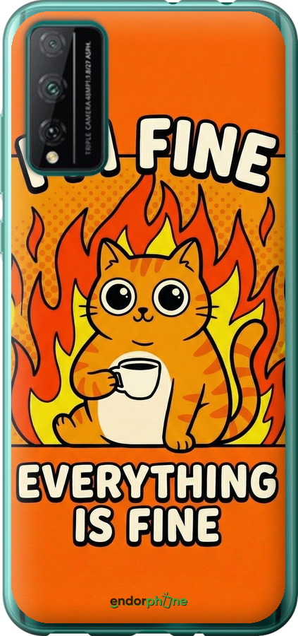 Силиконовый чехол Funny Cat для Huawei Honor Play 4T Pro - 6786u-1914 изображение 