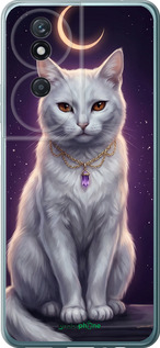 Силиконовый чехол Mystic White Cat Gothic Dark Purple Gold для Huawei Honor Play 50 Plus - 6805u-3399 изображение 