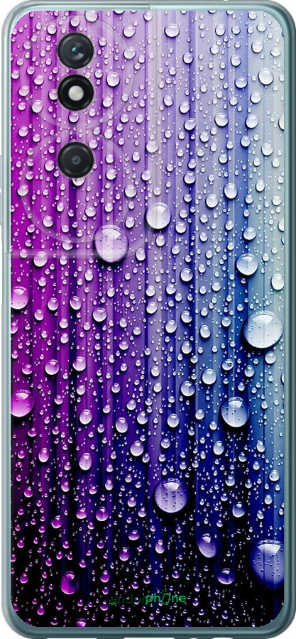 

Силіконовий чохол "Краплини води" для Huawei Honor Play 50 Plus, Синій