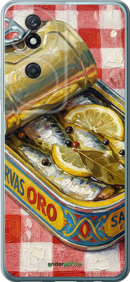 Силиконовый чехол Vintage Sardine Tin Phone для Huawei Honor Play 50 Plus - 6772u-3399 изображение 