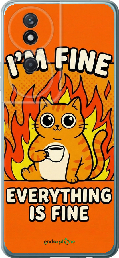 Силиконовый чехол Funny Cat для Huawei Honor Play 50 Plus - 6786u-3399 изображение 