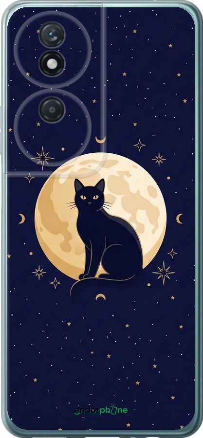 Силиконовый чехол Cute Cat Celestial/Witchy для Huawei Honor Play 50 Plus - 6787u-3399 изображение 