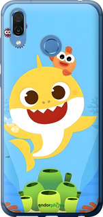 2D пластиковый чехол Бейби Шарк для Huawei Honor Play - 6303t-1533 изображение 