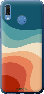 2D пластиковый чехол В стиле ретро с волнами для Huawei Honor Play - 6531t-1533 изображение 