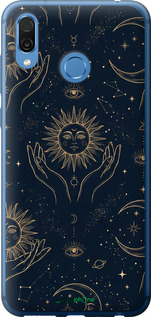 2D пластиковий чехол Celestial Harmony: Sun & Moon Gold Mystic Pattern для Huawei Honor Play - 6778t-1533 изображение 