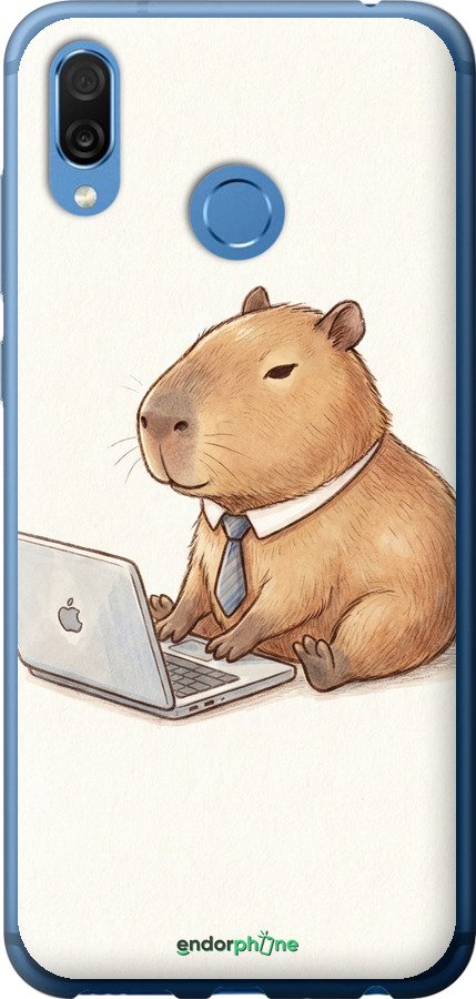 2D пластиковый чехол Funny Capybara CEO Working для Huawei Honor Play - 6777t-1533 изображение 