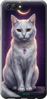 Силиконовый чехол Mystic White Cat Gothic Dark Purple Gold для Huawei Honor V10 / View 10 - 6805u-1579 изображение 