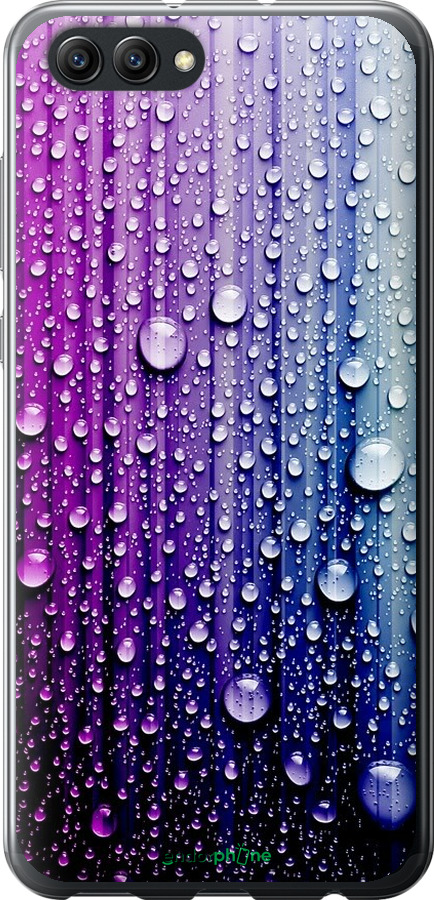 

Силіконовий чохол "Краплини води" для Huawei Honor V10 / View 10, Синій