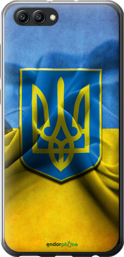 

Силіконовий чохол "Прапор та герб України" для Huawei Honor V10 / View 10, Блакитний