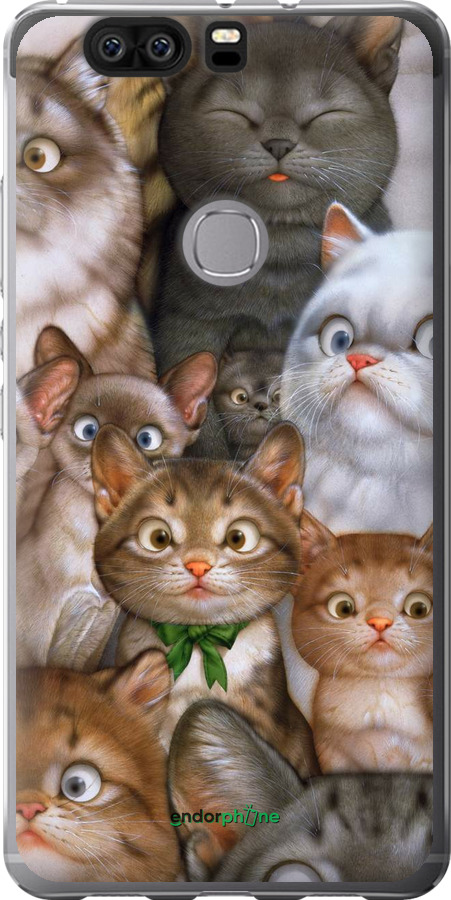 

Силіконовий чохол "Коти" для Huawei Honor V8