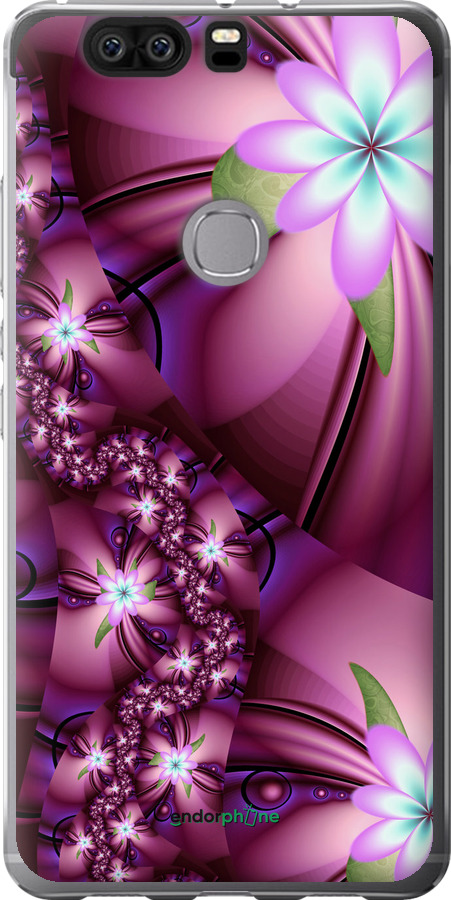 

Силіконовий чохол "Квіткова мозаїка" для Huawei Honor V8, Рожевий