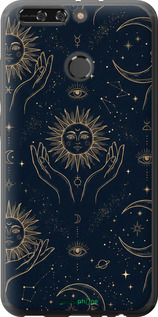 Силиконовый чехол Celestial Harmony: Sun & Moon Gold Mystic Pattern для Huawei Honor V9 / Honor 8 Pro - 6778u-1246 изображение 