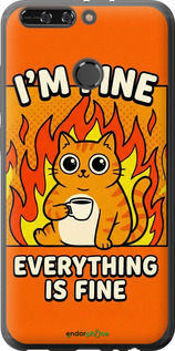 Силиконовый чехол Funny Cat для Huawei Honor V9 / Honor 8 Pro - 6786u-1246 изображение 