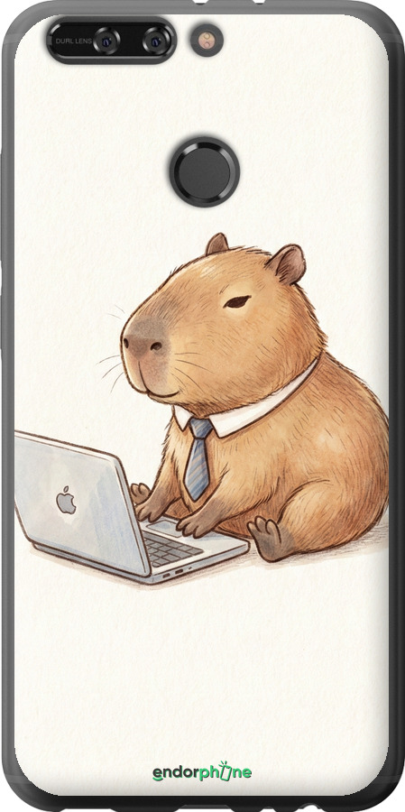 Силиконовый чехол Funny Capybara CEO Working для Huawei Honor V9 / Honor 8 Pro - 6777u-1246 изображение 