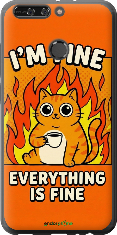 Силиконовый чехол Funny Cat для Huawei Honor V9 / Honor 8 Pro - 6786u-1246 изображение 