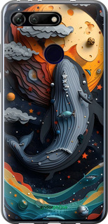 Силіконовий чехол Кит у космосі для Huawei Honor View 20 - 6328u-1645 изображение 