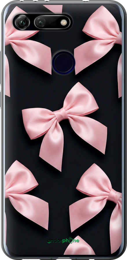 Силиконовый чехол Coquette Ribbons Dark Coquette для Huawei Honor View 20 - 6767u-1645 изображение 