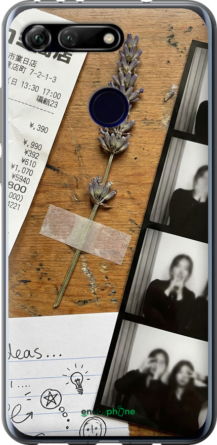 Силиконовый чехол Aesthetic Scrapbook Collage для Huawei Honor View 20 - 6773u-1645 изображение 