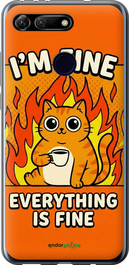 Силиконовый чехол Funny Cat для Huawei Honor View 20 - 6786u-1645 изображение 