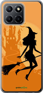 Силиконовый чехол Ведьма на метле для Huawei Honor X8 5G - 1184u-4149 изображение 