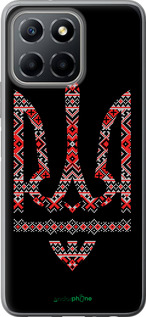 Силиконовый чехол Герб - вышиванка на черном фоне для Huawei Honor X8 5G - 1196u-4149 изображение 