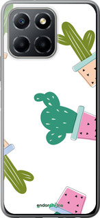 Силиконовый чехол Кактусы в горшочках для Huawei honor X6 - 3968u-3341 изображение 