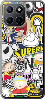 Силиконовый чехол Popular logos для Huawei honor X6 - 4023u-3341 изображение 