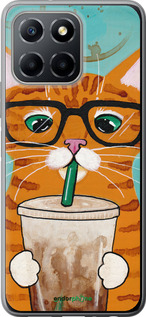 Силиконовый чехол Зеленоглазый кот в очках для Huawei honor X6 - 4054u-3341 изображение 