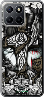Силиконовый чехол Тату Викинг для Huawei Honor X8 5G - 4098u-4149 изображение 