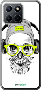 Силиконовый чехол Череп в очках и наушниках для Huawei honor X6 - 4144u-3341 изображение 