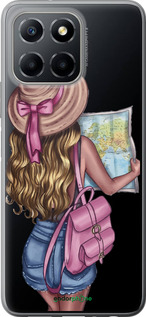 Силиконовый чехол Девушка с картой для Huawei honor X6 - 4704u-3341 изображение 