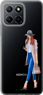 Силиконовый чехол Девушка 1 для Huawei Honor X8 5G - 4751u-4149 изображение 