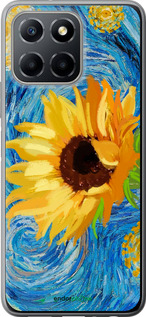 Силиконовый чехол Цветы желто-голубые для Huawei honor X6 - 5308u-3341 изображение 