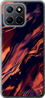 Силиконовый чехол Черно-оранжевая абстракция для Huawei honor X6 - 5340u-3341 изображение 