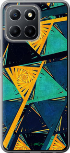 Силиконовый чехол Арт, абстракция, желтый, синий для Huawei honor X6 - 5382u-3341 изображение 