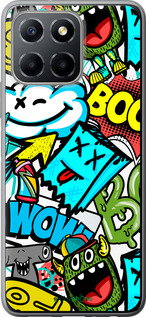 Силиконовый чехол Стикеры v4 для Huawei honor X6 - 5508u-3341 изображение 