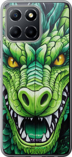 Силиконовый чехол Зелёный дракон для Huawei honor X6 - 5816u-3341 изображение 