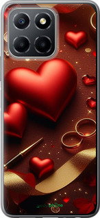 Силиконовый чехол Сердечки v3 для Huawei honor X6 - 5833u-3341 изображение 