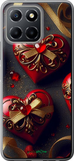 Силиконовый чехол Сердечки v4 для Huawei honor X6 - 5834u-3341 изображение 