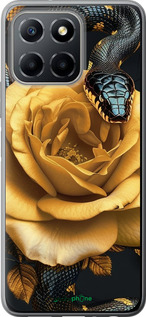Силиконовый чехол Black snake and golden rose для Huawei honor X6 - 6068u-3341 изображение 