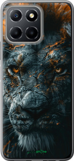 Силиконовый чехол Пламенный лев для Huawei honor X6 - 6153u-3341 изображение 