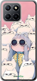 Силиконовый чехол Малышка с котами для Huawei honor X6 - 6295u-3341 изображение 