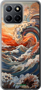 Силиконовый чехол Арт волны для Huawei honor X6 - 6324u-3341 изображение 